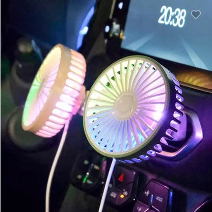 Ventilador para autos USB con luces led - Promoción