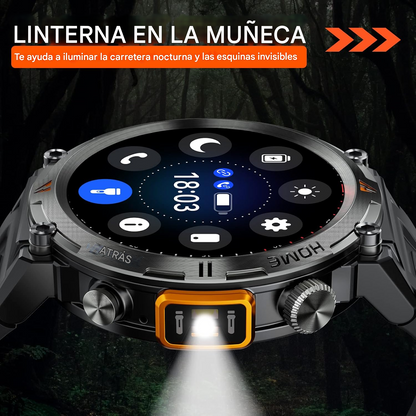 EIGIIS -  Reloj inteligente militar con linterna LED
