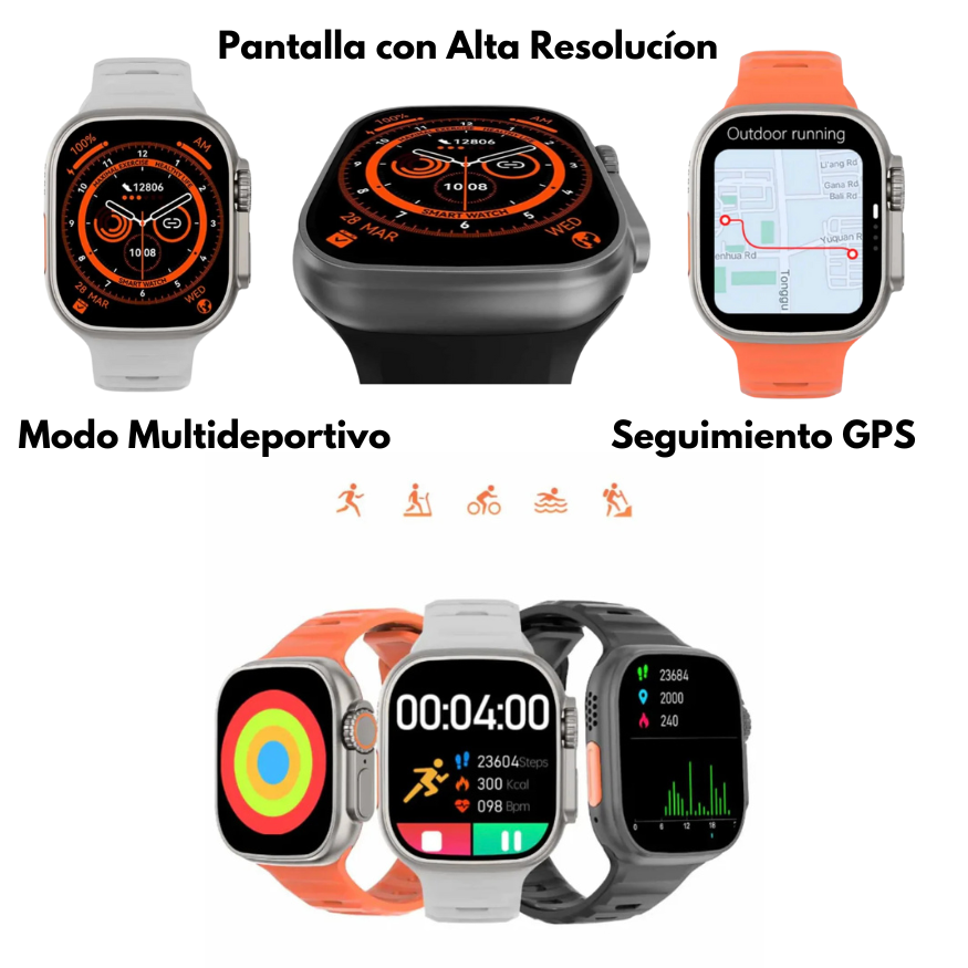 COMBO X8 UNIQUE® - Smartwatch X8 + Audífonos + Cargador Portátil 😲OFERTA EXCLUSIVA😲