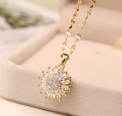 Collar Giratorio de Girasol - Tu Mejor Aliado para el Estrés 😱50% DE DESCUENTO😱