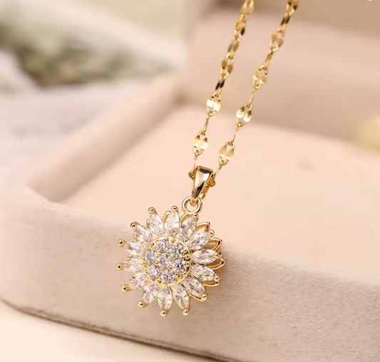 Collar Giratorio de Girasol - Tu Mejor Aliado para el Estrés 😱50% DE DESCUENTO😱