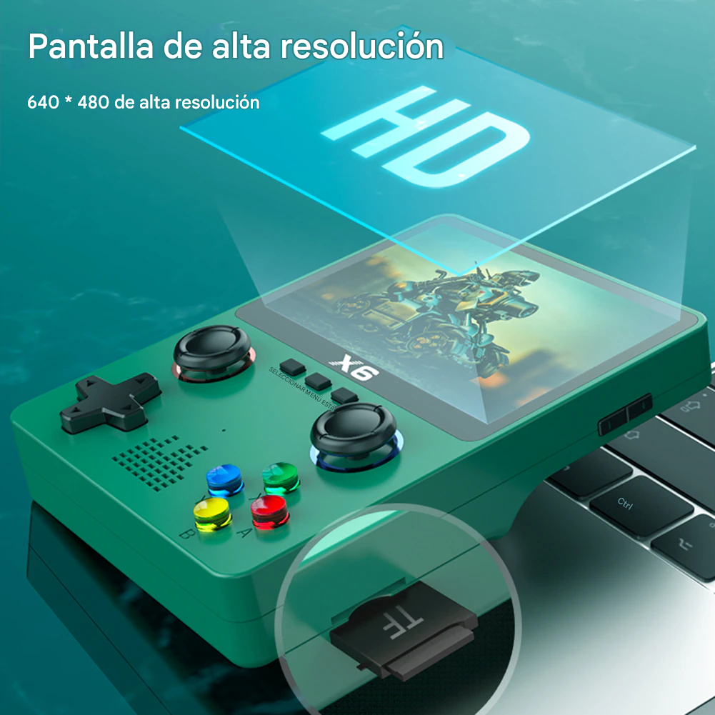 🎮 Consola de juegos portátil X6 – ¡Revive la nostalgia!