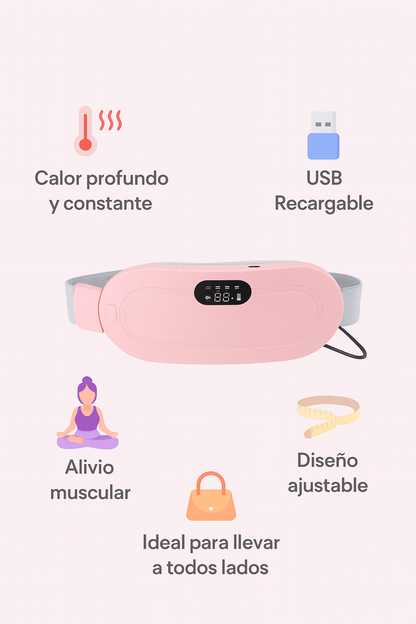 🌸 CINTURÓN TÉRMICO PARA CÓLICOS MENSTRUALES