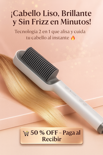 Cepillo Alisador 2 en 1 Hair Profesional