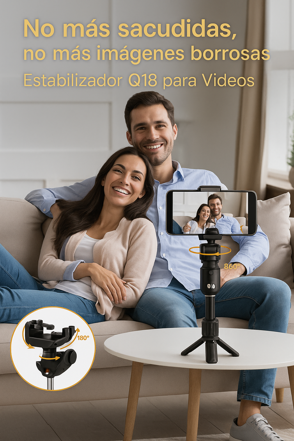 Captura la Perfección: Estabilizador Profesional Q18 para Fotos y Videos.