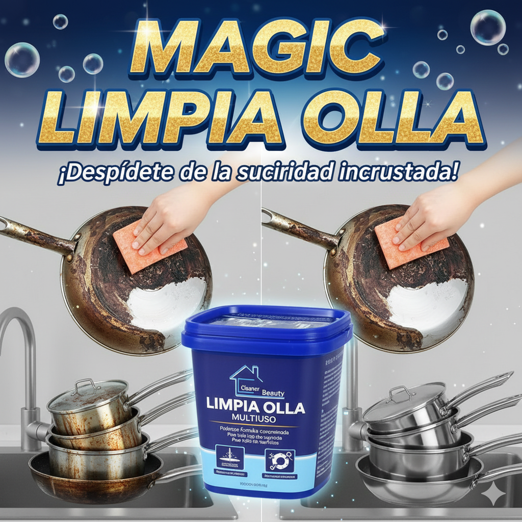 3 x 1 - Limpia Olla Multiuso Magic Limpiador Acero Hogar